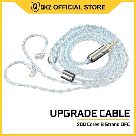 Jual QKZ Upgrade Cable Kabel 200 Cores 8 Strand OFC Silver Copper