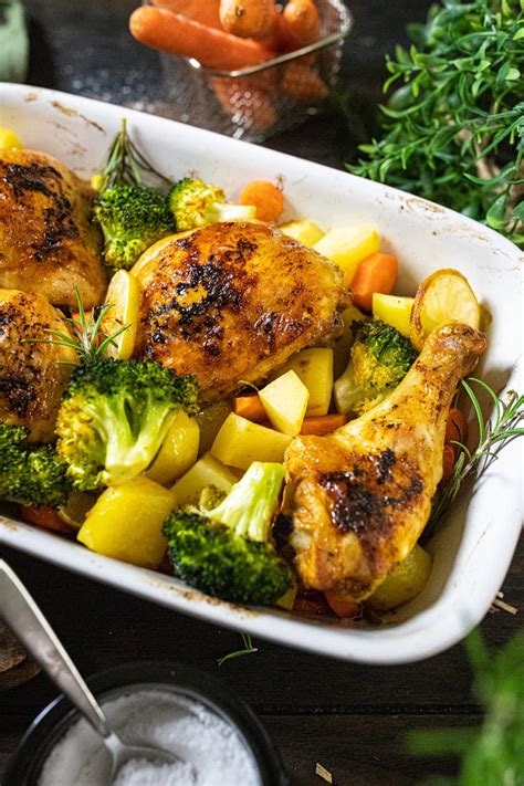 Knuspriges Ofen Hähnchen mit Gemüse - Zimtliebe- Schnelle Rezepte