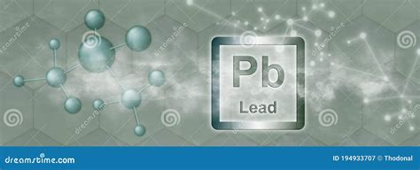 Pb Symbol. Lead Chemical Element Stock Illustration - Illustration of ...