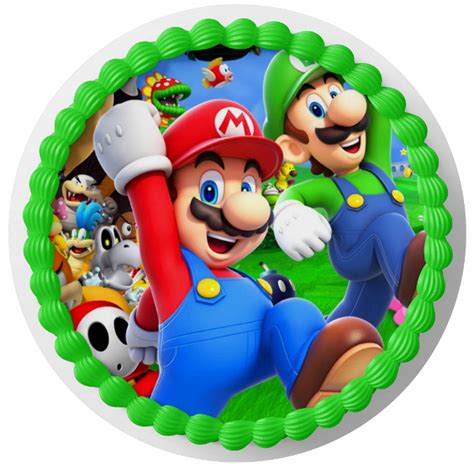 Op Atek Na Tort Super Mario Bros Okr G Y Z Napisem Allegro Pl