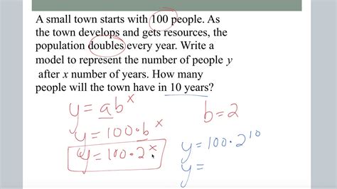 Exponential Word Problems With Answers