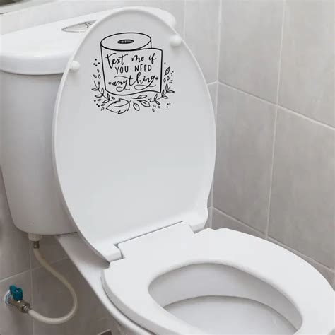 Funny Toilet Stickers Text Tissue Toilet Paper Pattern - Temu