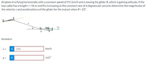 Solved Airplane A Is Flying Horizontally With A Constant Chegg