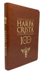 Harpa Cristã Centenário Grande Edição Especial Capa Luxo Marrom