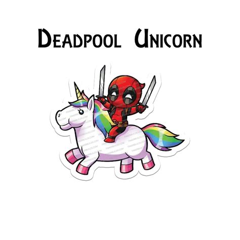 Deadpool Unicorn Sticker - Etsy