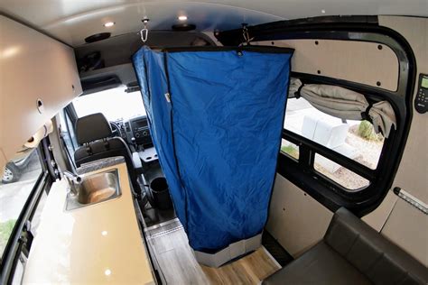 Sprinter Van Indoor Shower Enclosure And Pan Portable And Easy