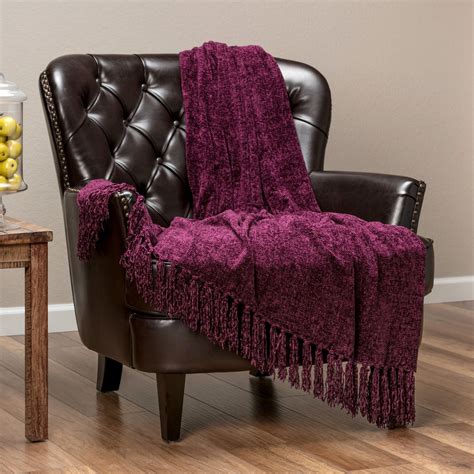 Chenille Fringe Throw Blanket – Chanasya