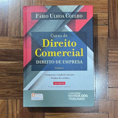 Curso De Direito Comercial Fabio Ulhoa Coelho Livro Editora Revista