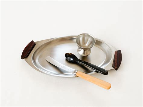 S Danish Stainless Steel Oval Tray