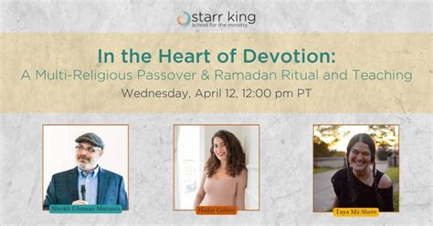 In the Heart of Devotion: A Multi-Religious Passover & Ramadan Ritual ...