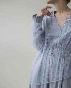 Свитер паутинка NUDE Голубой TOUCH BY ME