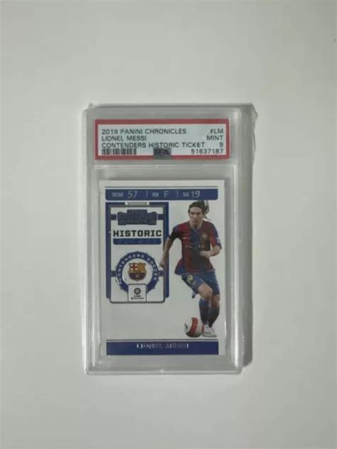 Lionel Messi 2019 20 Panini Chronicles Contenders Biglietto Storico