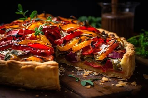 Une Tarte Rustique Aux L Gumes Avec Une P Te Feuillet E Et Un Dor