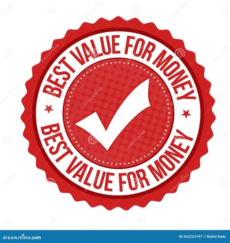 Best Value for Money Label or Sticker Stock Vector - Illustration of