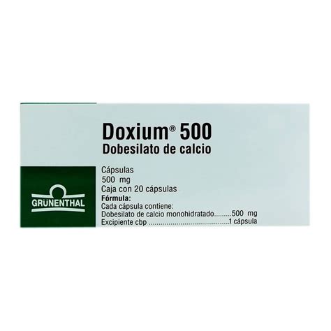 Doxium Cápsulas 20 Pzas De 500 Mg Cu Walmart