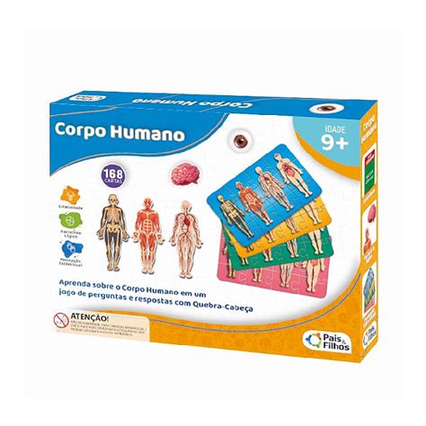 Jogo Sobre O Corpo Humano - Jogo pedagógico corpo humano Pais e filhos - Shopel Papelaria
