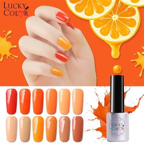 12 Colors Pure Orange Series Gel Nail Polish High Quality Long Lasting