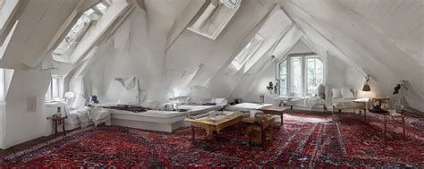 Low Ceiling Attic With Matte White Painted Ceiling Stable Diffusion