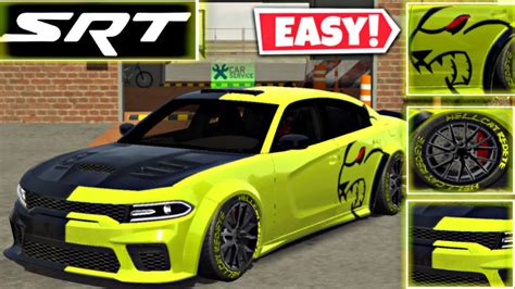 Dodge Charger Hellcat Easy Design In Car Parking Multiplayer Youtube