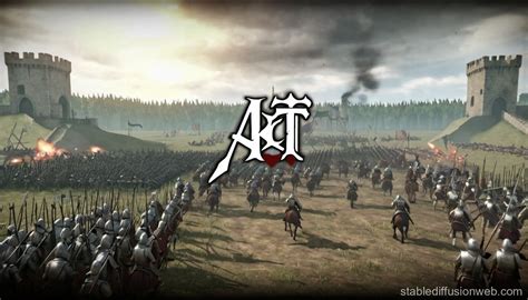 Medieval Battlefield With Aot Logo Stable Diffusion Online