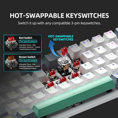 Machenike K Series Mechanical Keyboard Hot Swappable Rgb Backlit Keyboard Shopee Philippines