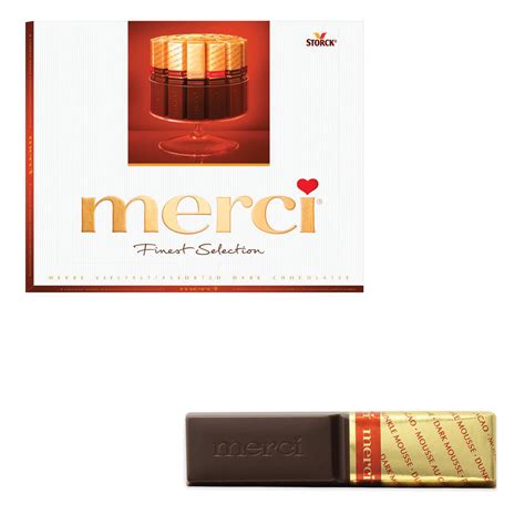 Конфеты шоколадные MERCI (Мерси), ассорти из темного шоколада, 250 г ...