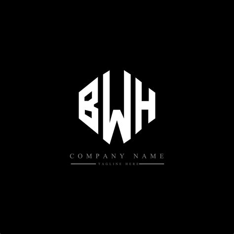 bwh letter logo design  polygon shape bwh polygon  cube shape