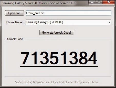 Samsung Galaxy S Unlock Code For Free