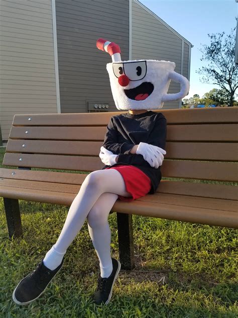 My friend's Cuphead costume! : funny