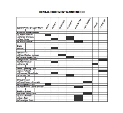 Machine Maintenance Log ~ Excel Templates