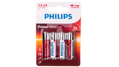 Bateria Alkaliczna Lr6 Aa 15v Power Alkaline Lr6p4b10 Blister 4szt Philips Polska Tim Sa