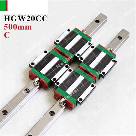 CNC Guide Rails 2pcs HIWIN HGR20 Linear Rail 500mm 4pcs HGW20CC CNC