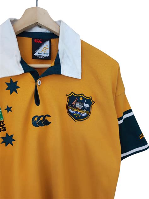 vintage  canterbury jersey rugby world cup  polo shorts sleeves