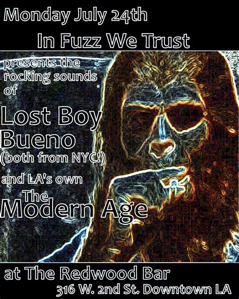 The Modern Age - We are making our triumphant return to the Redwood Bar