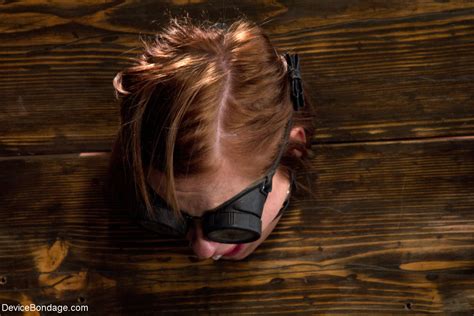 Gagged Slave Charlie Ann Cuffed In The Pillory For Naked BDSM Ass Whipping CoedCherry