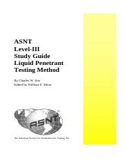 Pt L Study Guide Pdf Asnt Level Iii Study Guide Liquid Penetrant