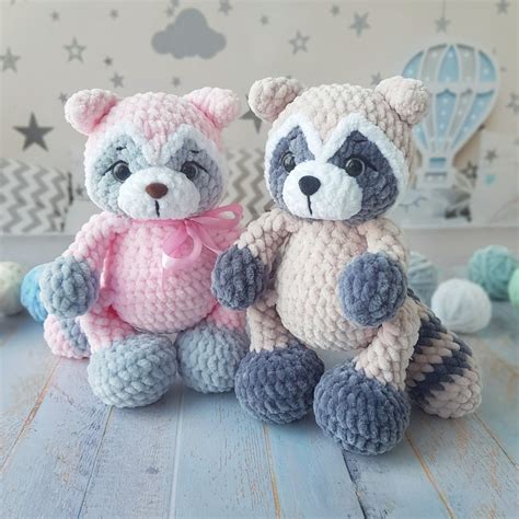 Crochet Pattern Raccoon Amigurumi Raccoon Pattern Pdf Etsy