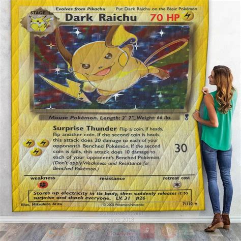 HOT Anime Pokemon Dark Raichu Legendary Collection Luxury Quilt Express Your Unique Style With