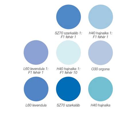 Platinum egyrétegű beltéri falfesték színek, kék árnyalatok: O30 orgona ...