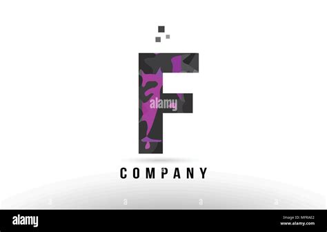 Purple Black Alphabet Letter F Logo Design Suitable For A Company Or