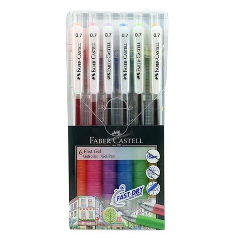 Pix Gel 0 7 Mm FABER CASTELL Fast Dry Gel 6 Buc Set Office Direct