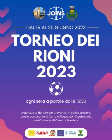 Torneo Dei Rioni Comune Di Cerro Al Lambro