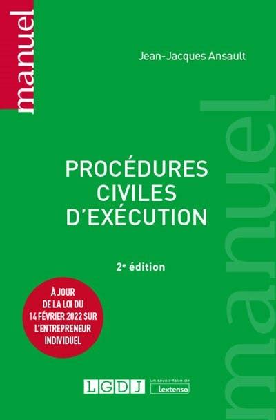 Proc Dures Civiles D Ex Cution Promoculture Librairie Technique Et