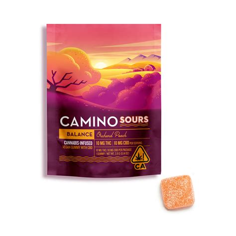 Buy Camino Sours Balance Orchard Peach 1 1 Gummies 10mg Single