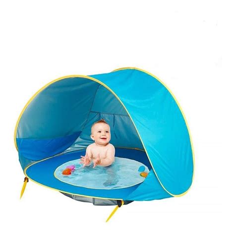 Piscina Infantil De Praia - Barraca Infantil De Praia Com Piscina Com Protecao Uv | Shopee Brasil