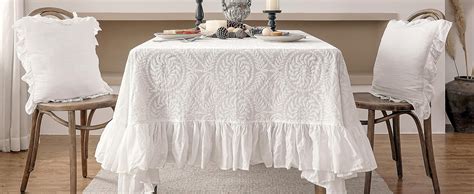 Amazon Patdrea Vintage Ruffle Tablecloth For Rectangle Tables