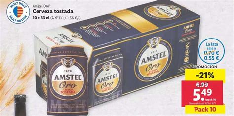 Oferta Amstel Oro Cerveza Tostada En Lidl