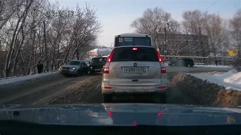 New Car Accident On Icy Road In Russia Lada Niva Crash