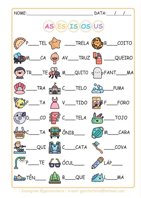 Atividade Com Palavras Complexas - APOSTILA SÍLABAS COMPLEXAS ATIVIDADES ESCOLARES | Atividade com ...