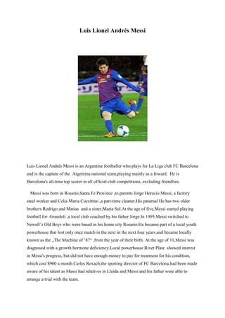 Luis Lionel Andres Messi PDF